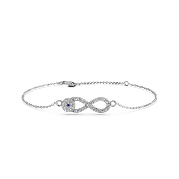 Miss Highness 925 Pure Silver Infinity Bracelet for Women