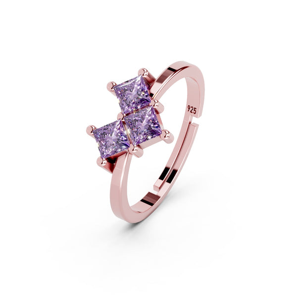 Miss Highness 925 Silver Gold Plated Elegant Pearl Design Adjustable Ring for Women