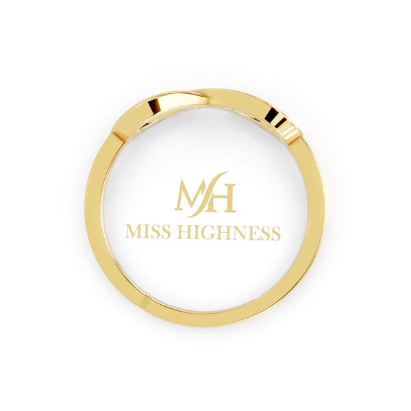 Miss Highness Gold-Plated 925 Silver Infinity CZ Ring for Women | Elegant Symbol of Love & Forever