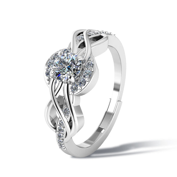 925 Pure Silver Infinity Ring For Women Certificate of Authenticity & 925 Hall Mark
