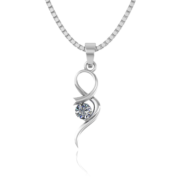 Pure 925 Silver Fashion Flower Brooch Pendant for Ladies