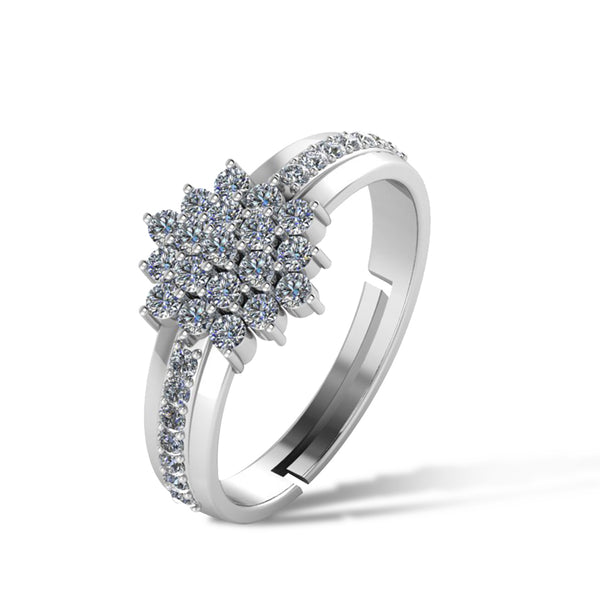 925 Pure Starling Silver Pretty Posy Cocktail Ring for Ladies