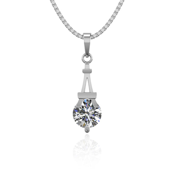Pure 925 Silver Eiffel Tower Luxury  Pendant for Ladies
