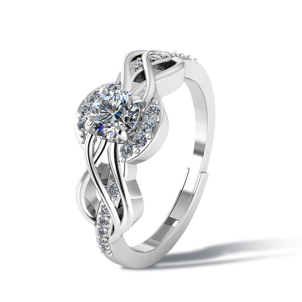 925 Pure Silver Infinity Ring For Women Certificate of Authenticity & 925 Hall Mark
