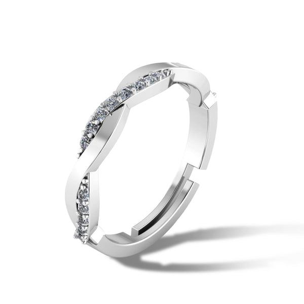 Pure 925 Silver Twisted Vine Ring for Women