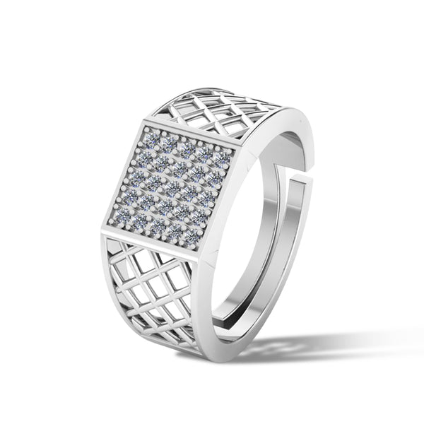 Pure 925 Sterling Silver Band Regular Ring for Men With Certificate of Authenticity and 925 Stamp