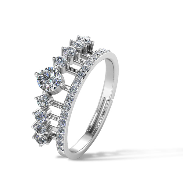 925 Pure Starling Silver Elizabeth's Crown Special Ring for Ladies
