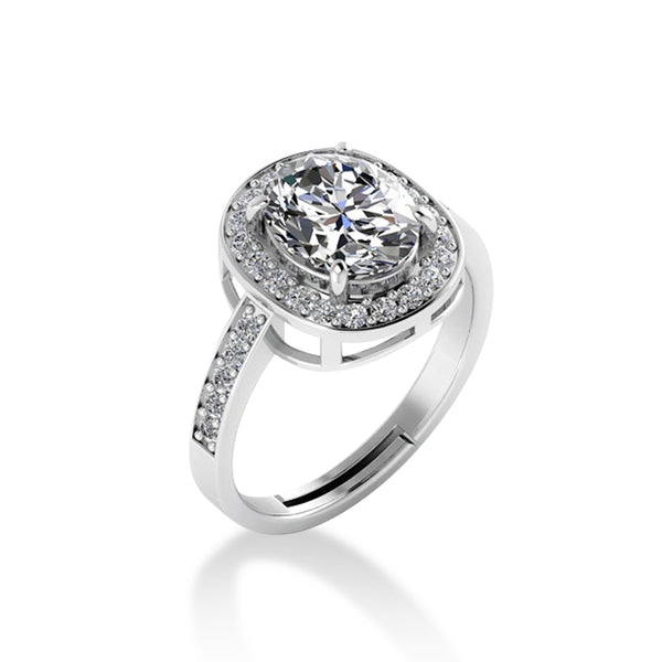 Aurora Silver Halo Ring