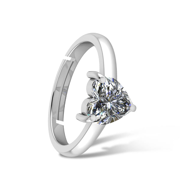 Aurelia Silver Heart Ring