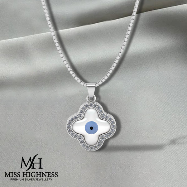 925 Silver Evil Eye Pendant with chain