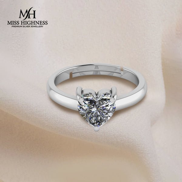 Aurelia Silver Heart Ring