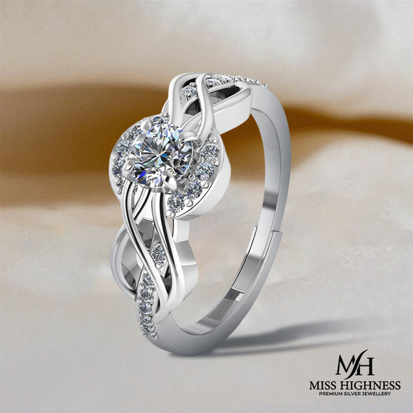 925 Pure Silver Infinity Ring For Women Certificate of Authenticity & 925 Hall Mark