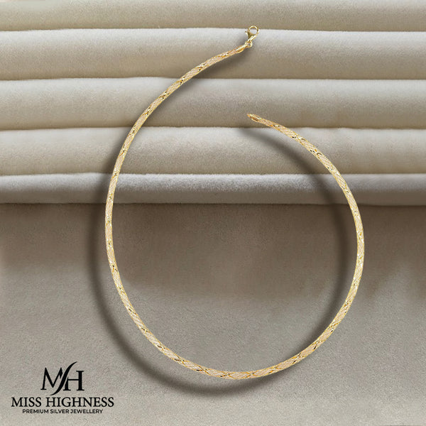 Gold Plated silver choker necklace