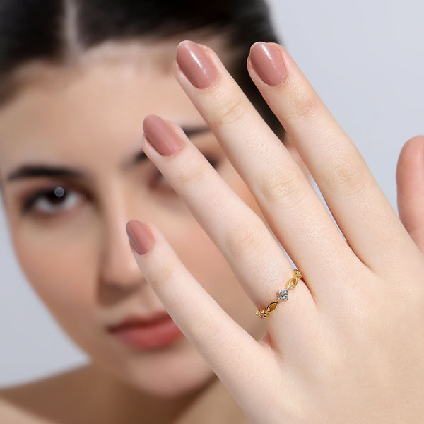 Miss Highness 24K Gold Plated Pure 925 Silver Elegant Women Ring