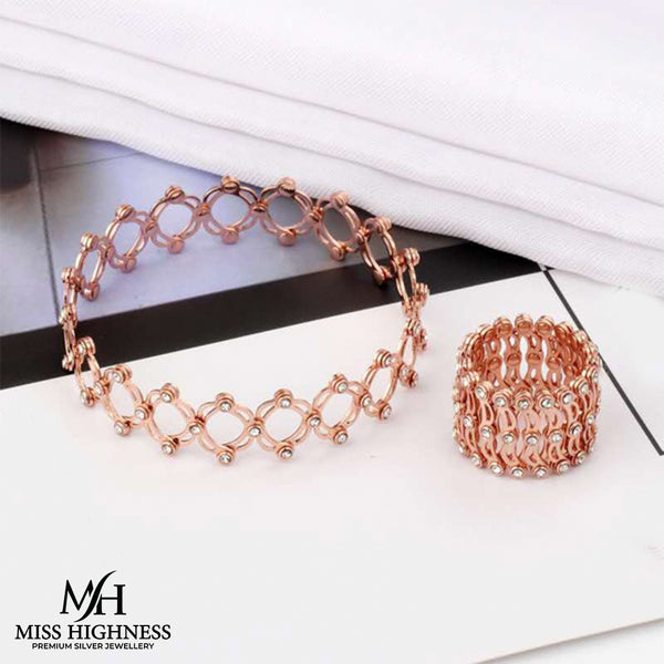 Pure 925 Silver 2 in 1 Ring + Bracelet (Free Size)[Convertible]