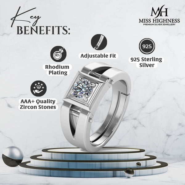 925 Pure Sterling Silver Stardom Mens Special Ring