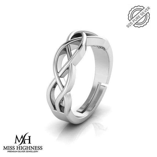 925 Pure Starling Silver Celtic Knot Ring For Mens