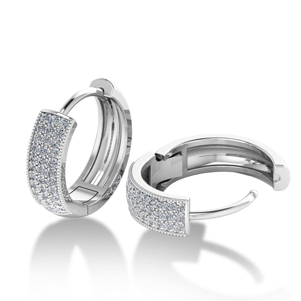 Pure 925 Silver Charming Crystal Stud Earring for Ladies
