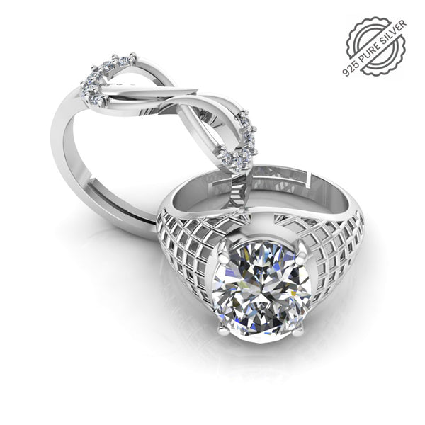 Pure 925 Silver Glamira Jonasia Infinity Ring For Couple's