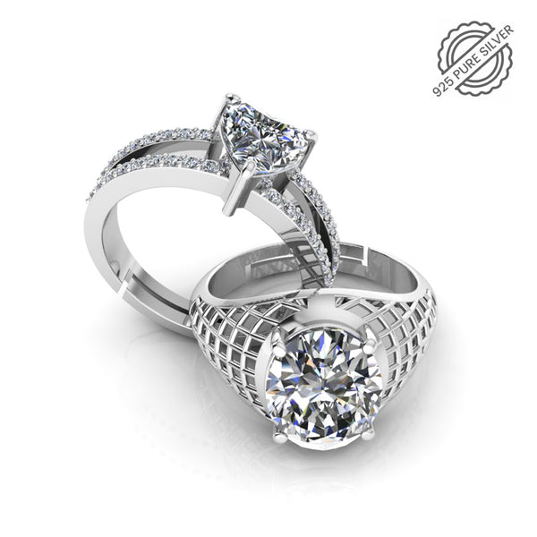 Pure 925 Silver Glamira Jonasia Heart Ring for Couple's