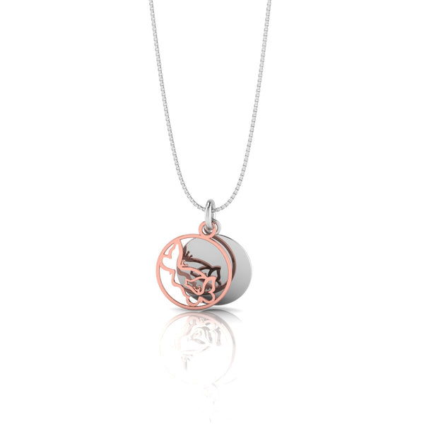 Butterfly silver pendant necklace