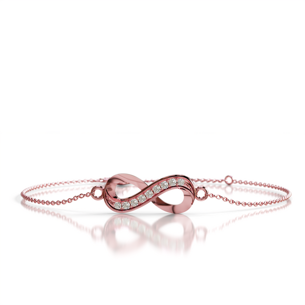 Miss Highness Rose Gold 925 Silver Bracelet with AAA+ Zircon & Floral Design – Adjustable for Women