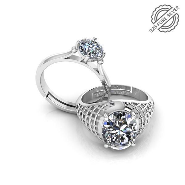 Pure 925 Silver Glamira Jonasia Moissanite Special Couple's Ring