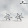 Miss Highness 925 Silver Snowflake Earrings with Zircon Stones For Women