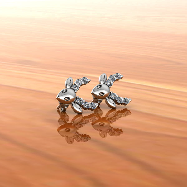 925 Silver Deer Stud Earring