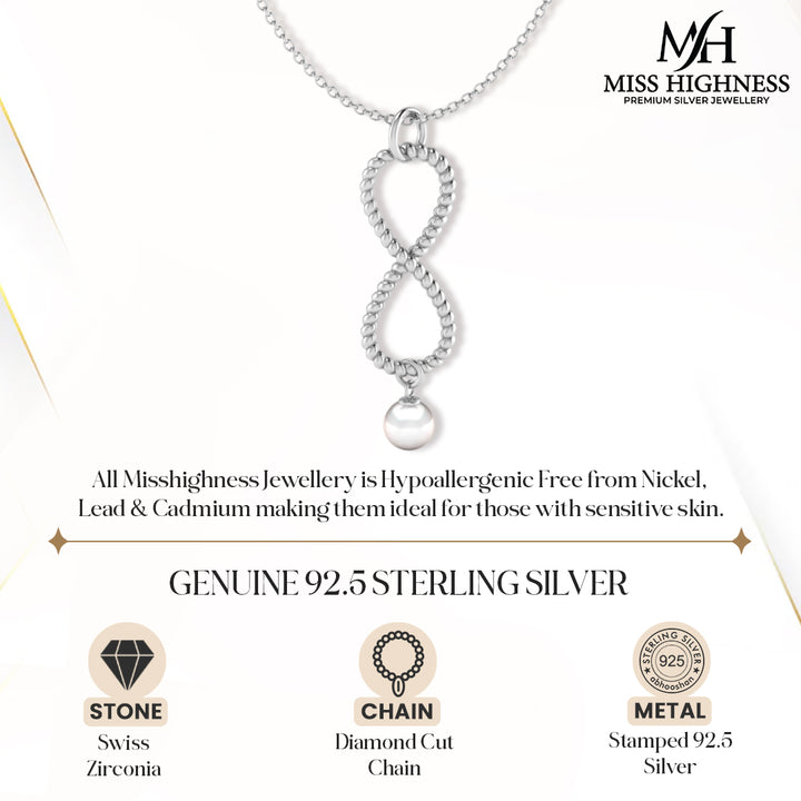 Infinity pendant silver Necklace – misshighness