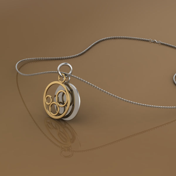 Silver Circular Shaped Pendant Necklace