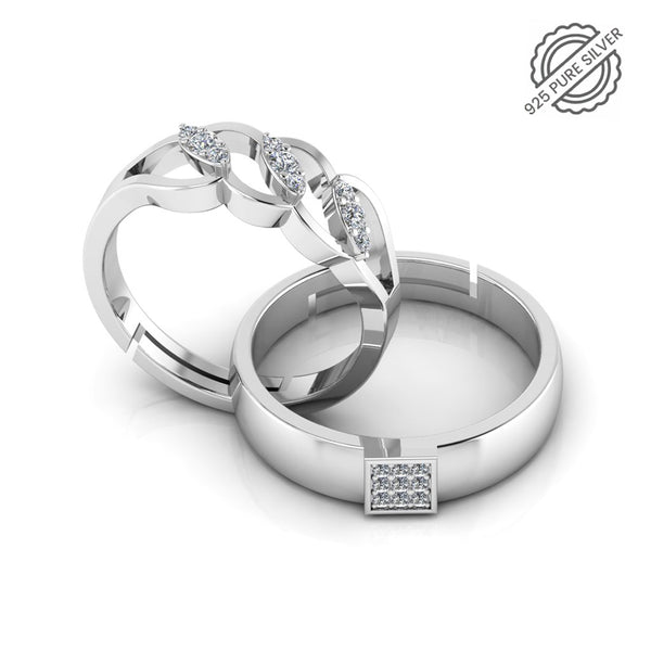 925 Pure Starling Silver Twisted Ladies Special and Classy Status Special Couple's Ring