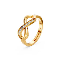 Miss Highness Gold-Plated 925 Silver Infinity CZ Ring for Women | Elegant Symbol of Love & Forever