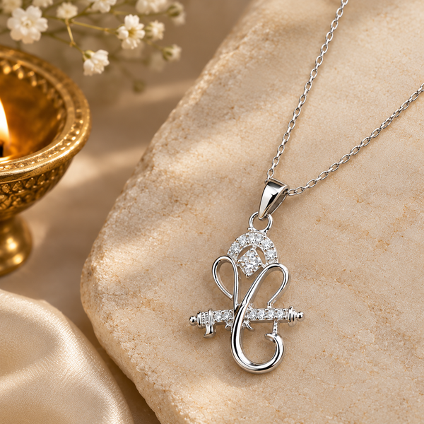 Pure 925 Silver Vintage Ganesha Pendant