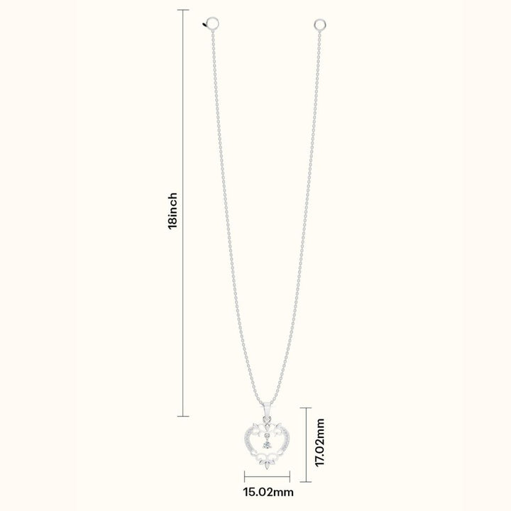 Pure 925 Silver Pretty Heart Pendant with with chain – misshighness