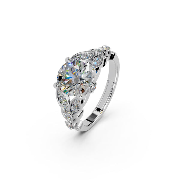 Pure 925 Sterling Silver Antique Austrian Engagement Ring for Girls