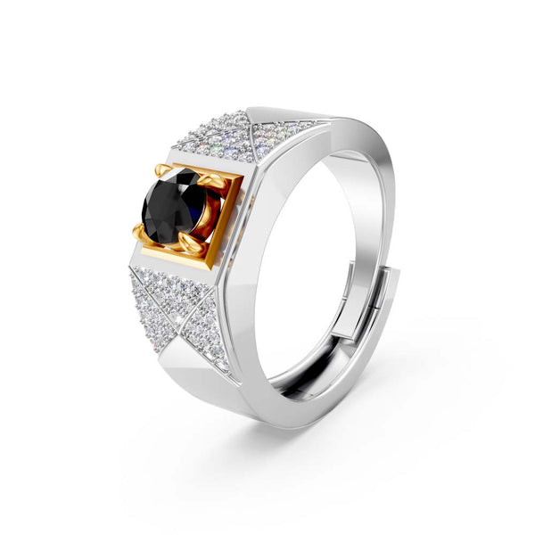 Miss Highness 925 Sterling Silver Men’s Solitaire Ring Gift For Men