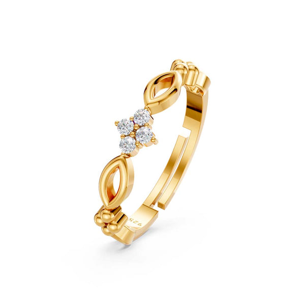 Miss Highness 24K Gold Plated Pure 925 Silver Elegant Women Ring