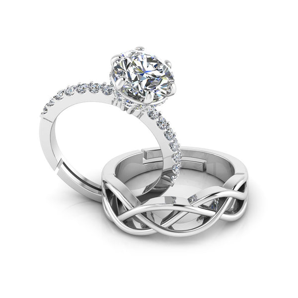 925 Pure Silver Miss Carat Women's Special and Celtic Knot Couple's Ring