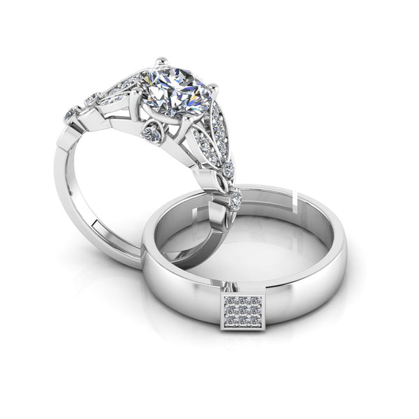 925 Pure Starling Silver Antique Austrian Engagement and Classy Status Special Couple's Ring