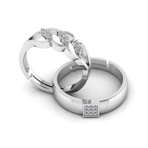 925 Pure Starling Silver Twisted Ladies Special and Classy Status Special Couple's Ring