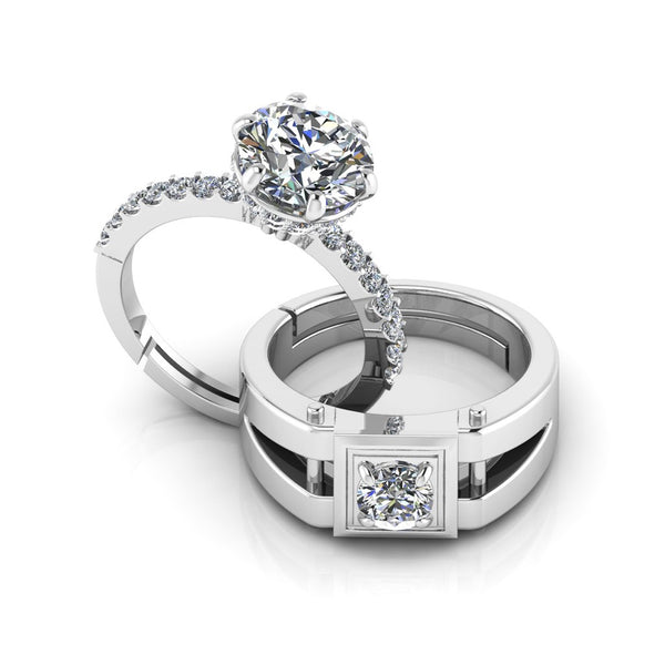 925 Pure Sterling Silver Miss Carat Women's Special and Stardom Mens Couple's Ring