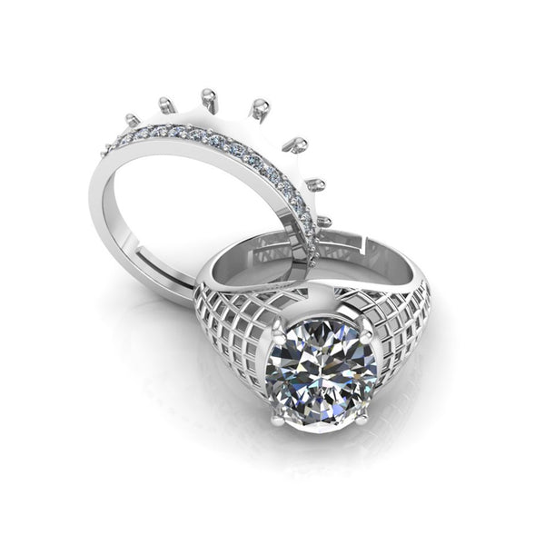 Pure 925 Silver Crown Glamira Jonasia Special Couple's Ring