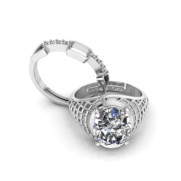 Pure 925 Silver Glamira Jonasia Minimal Zircon Couple's Ring