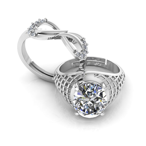 Pure 925 Silver Glamira Jonasia Infinity Ring For Couple's