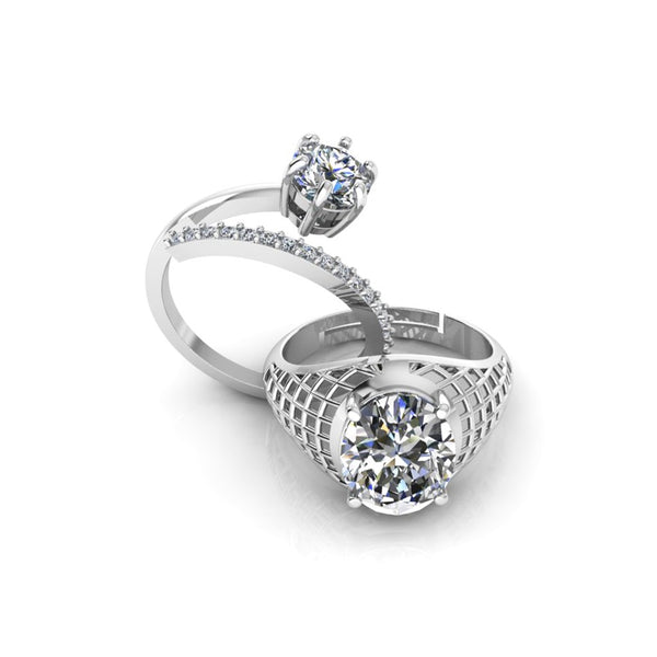Pure 925 Silver Glamira Jonasia Cubic Zirconia Ring For Couple's