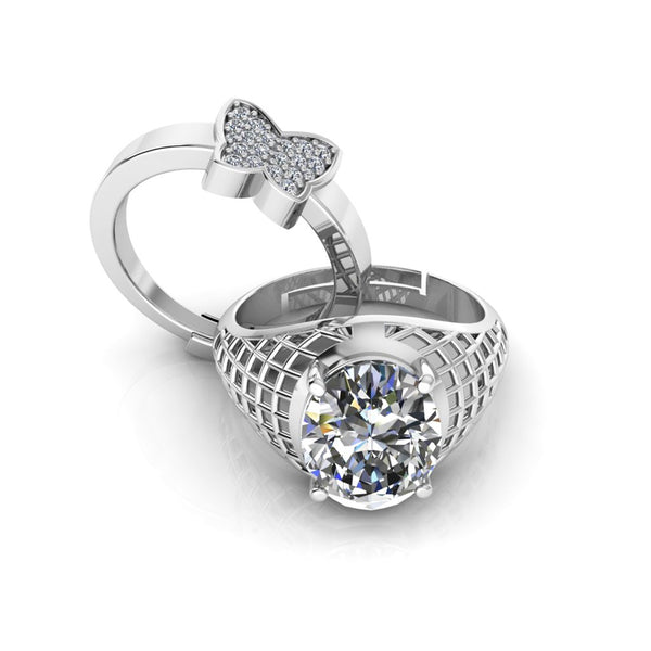 Pure 925 Silver Glamira Jonasia Butterfly Shape Couple's Ring