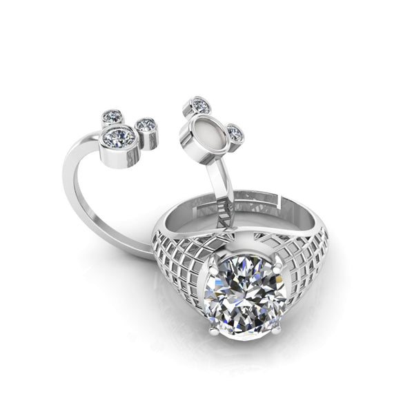 Pure 925 Silver Glamira Jonasia Cute Micky Ring for Couple's