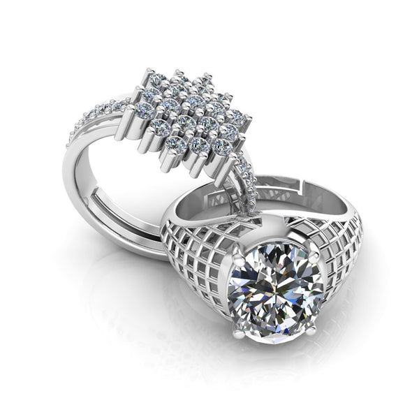 Pure 925 Silver Glamira Jonasia Pretty Cocktail Ring For Couple's