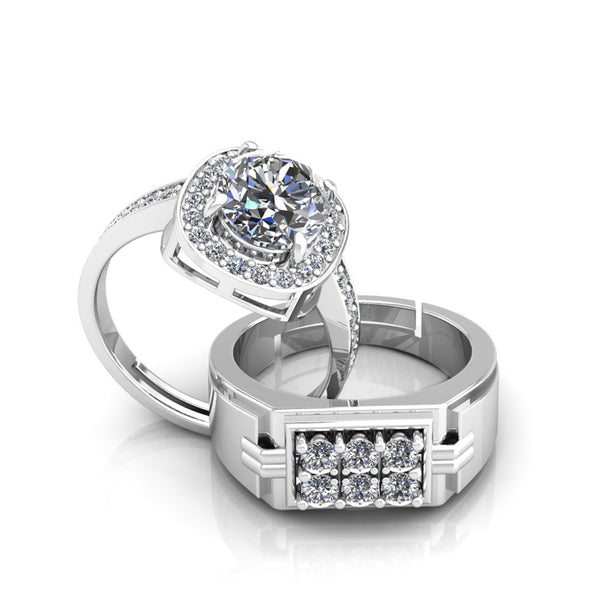 Pure 925 Silver HipHop Queens Special Ring for Couples